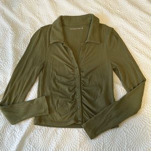 Abercrombie Ruched Polo Top